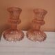 Paire de bougeoirs en verre