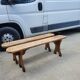 Paire de banc bois