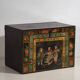 Ancien coffre oriental avec peinture de la guerrière Yang Mulan (c.1900) #9