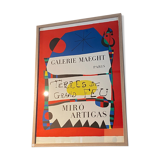 Old poster lithograph Joan Miro