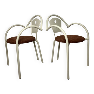Pair of postmodern chairs, vintage 1980
