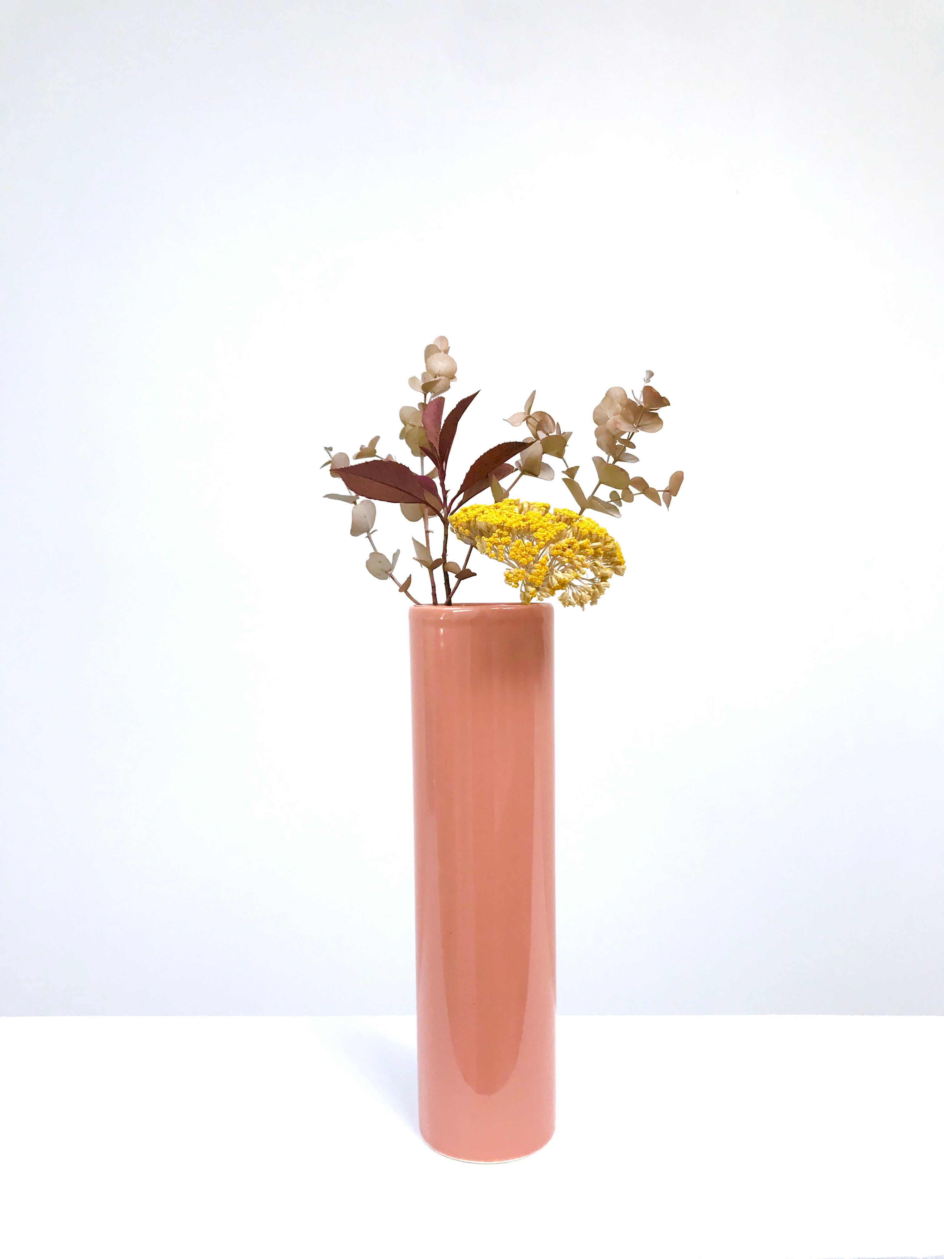 Pink ceramic vase
