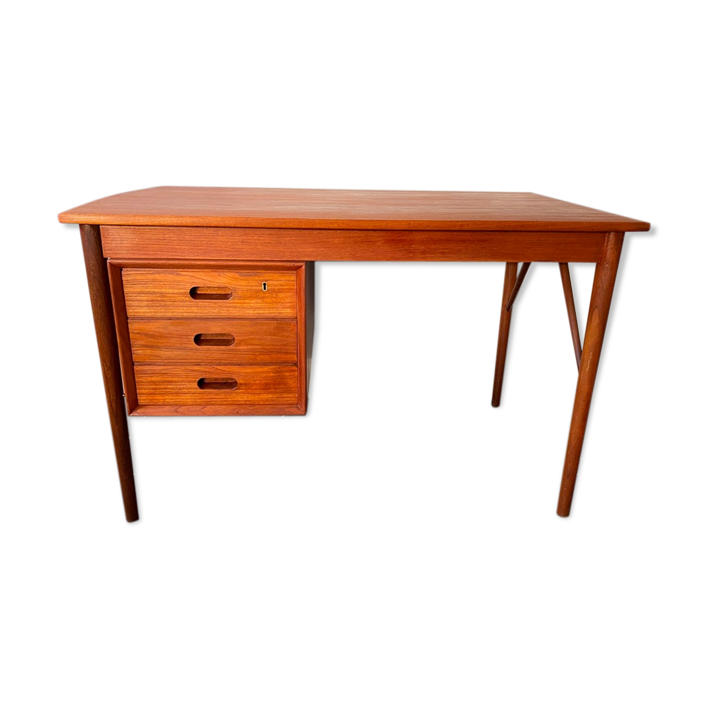Scandinavian desk teak danish design 3 vintage drawers from the 60s