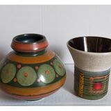 Duo of vases, vintage Scandinavian ceramics