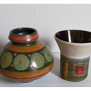 Duo of vases, vintage Scandinavian ceramics