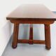 Brutalist rectangular dining table by Georges Robert in pine wood.