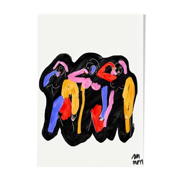 Three Black Woman  - 29 x 42 cm