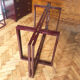 Burgundy Pierre Vandel dining table vintage 1970s
