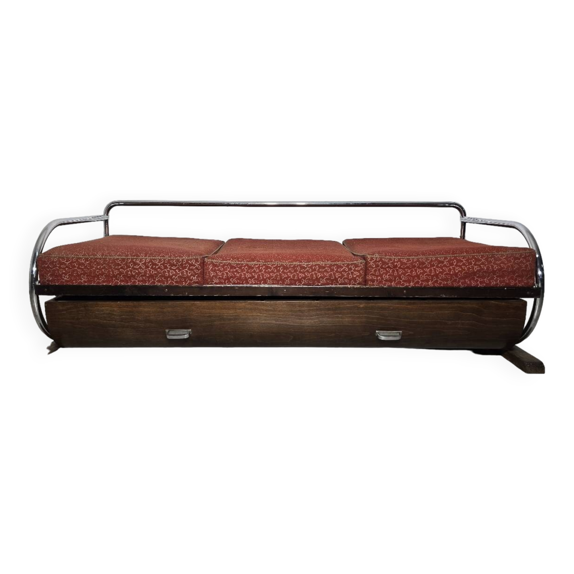 Canapé Bauhaus chromé par Robert Slezak pour les usines Slezak, années 1930