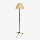 Lampadaire années 60 tripode doré
