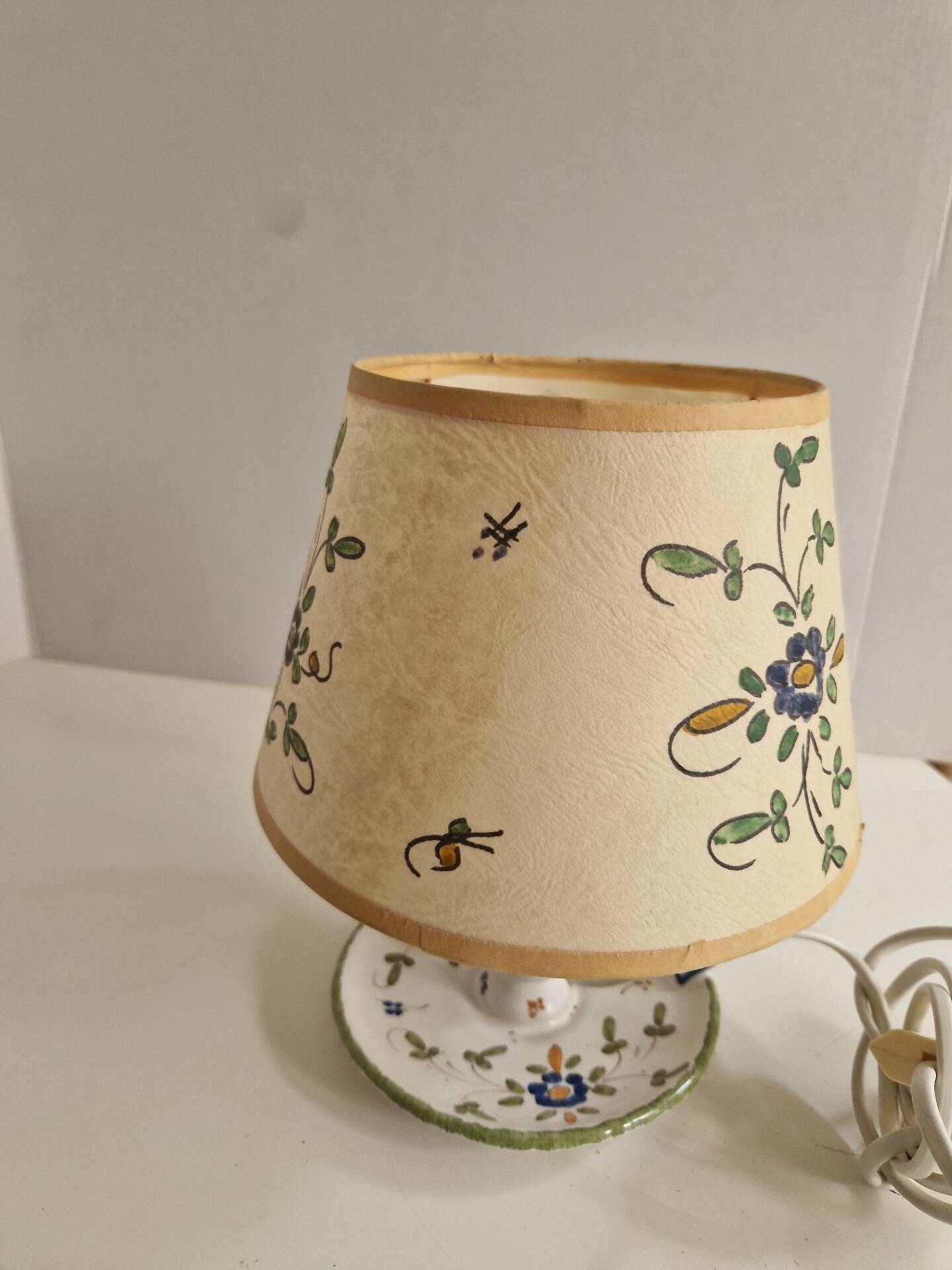 Petite Lampe En Faience Martres Tolosane Signé Matet