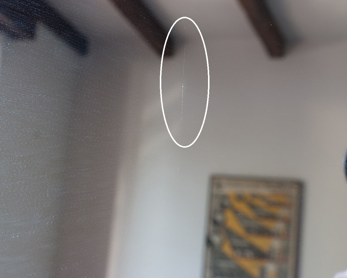 Bevelled mirror 100x40 cm