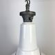 Large Industrial British White Enamel Pendant Lamp from Benjamin, 1960s