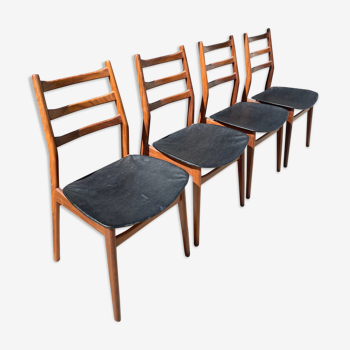 Lot de 4 chaises vintage