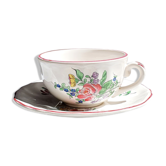 Large cup and saucer KG Lunéville