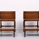 Superb pair Mahogany and Leather library steps England