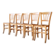 Set of 5 rustic straw chairs