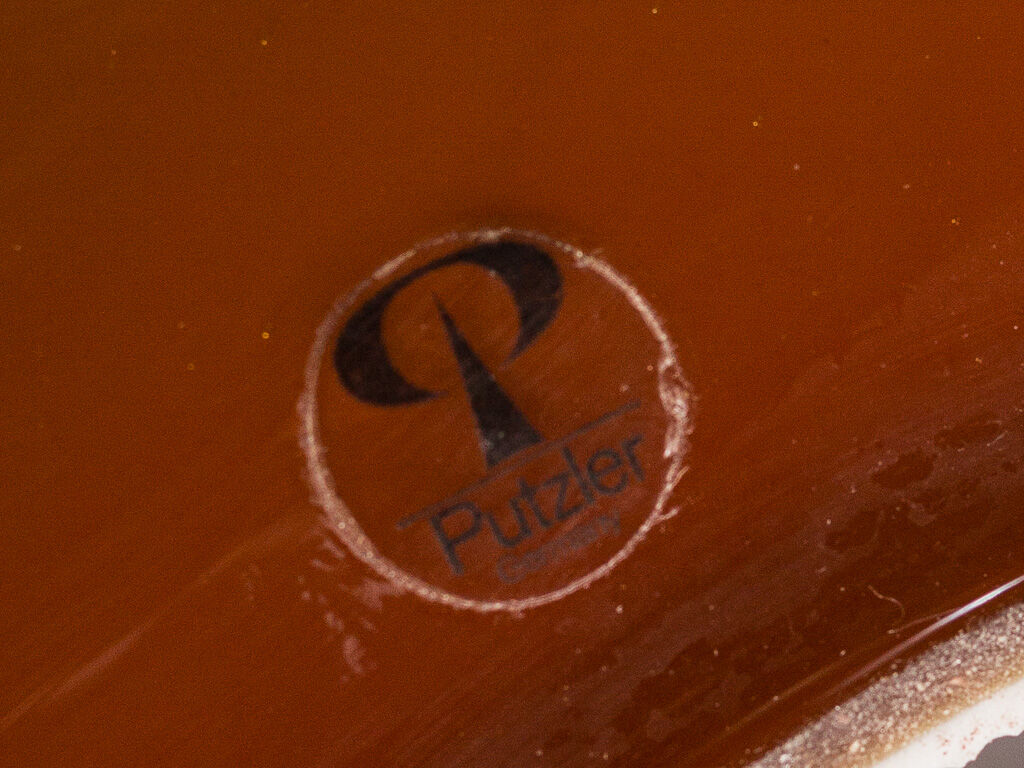 Orange suspension lamp, by Peill & Putzler, circa 1970