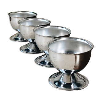 4 vintage stainless steel coquetiers Guy Degrenne