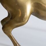 Vintage golden brass horse