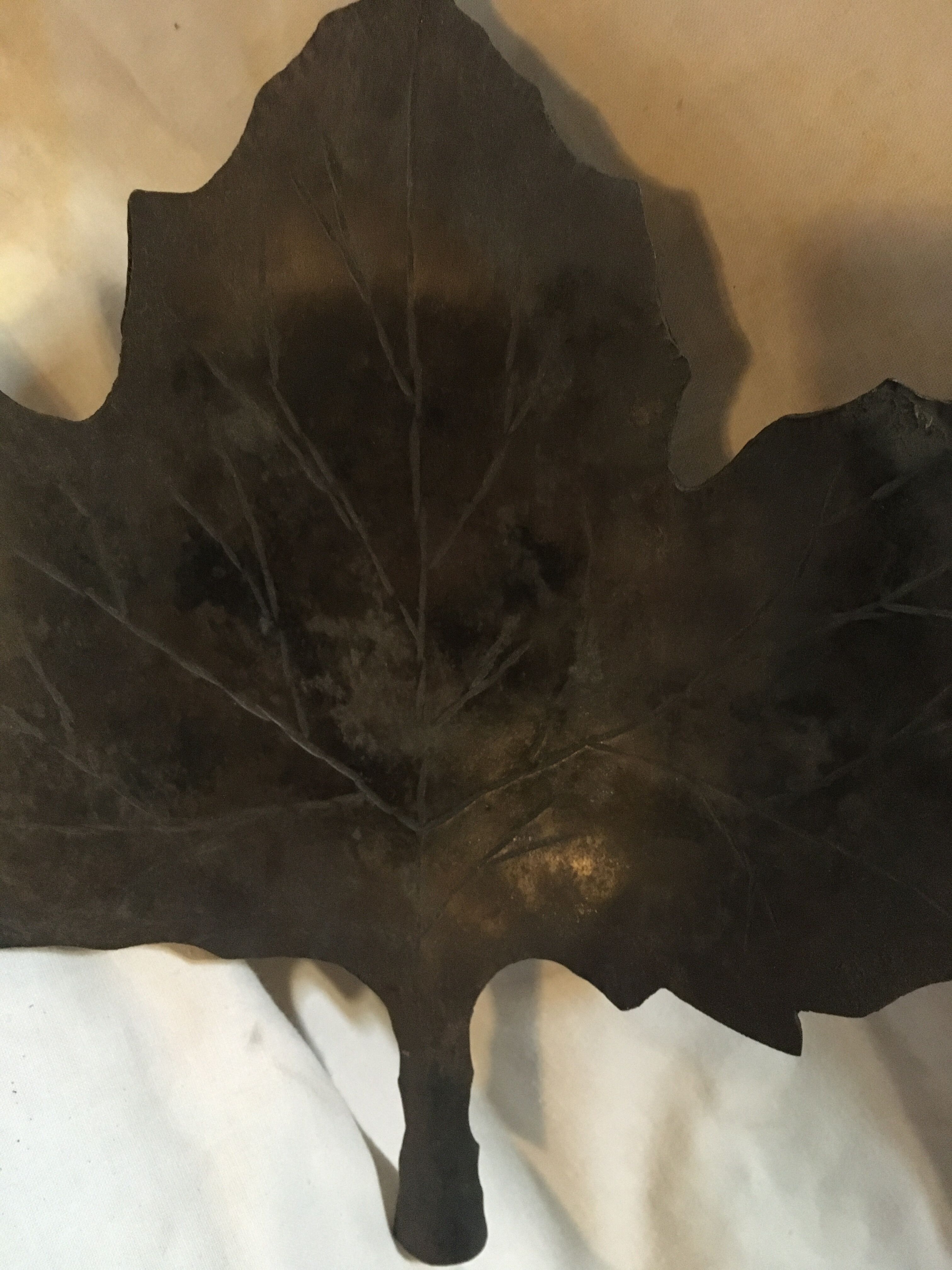 Empty metal maple leaf pocket