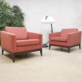 Midcentury design cubic armchairs lounge club chairs Theo Ruth Artifort set of 2
