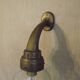Old French Heavy Cast Bronze Marine Nautical Wall Light Glass Ball Shade 5101