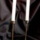 Pair of brass candle holders