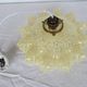 Suspension et son opaline clichy couleur  paille / blanc