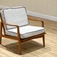 Fauteuil scandinave en hêtre, années 1960
