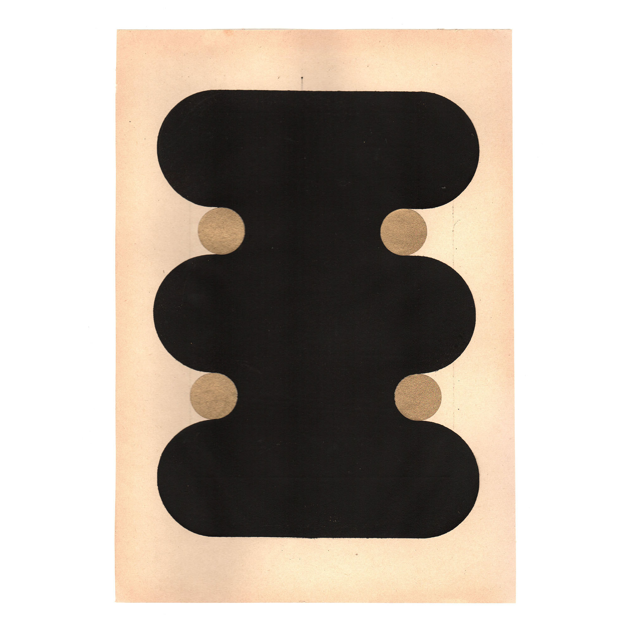 Original abstract collage dated and signed without frame