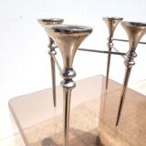 Scandinavian chrome modular candle holder 1970