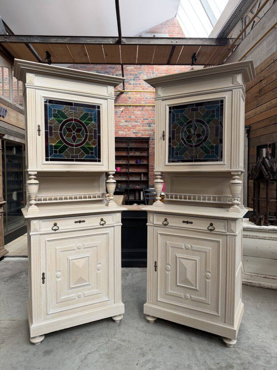 Pair of two-body buffets in solid oak from the early 20th century.