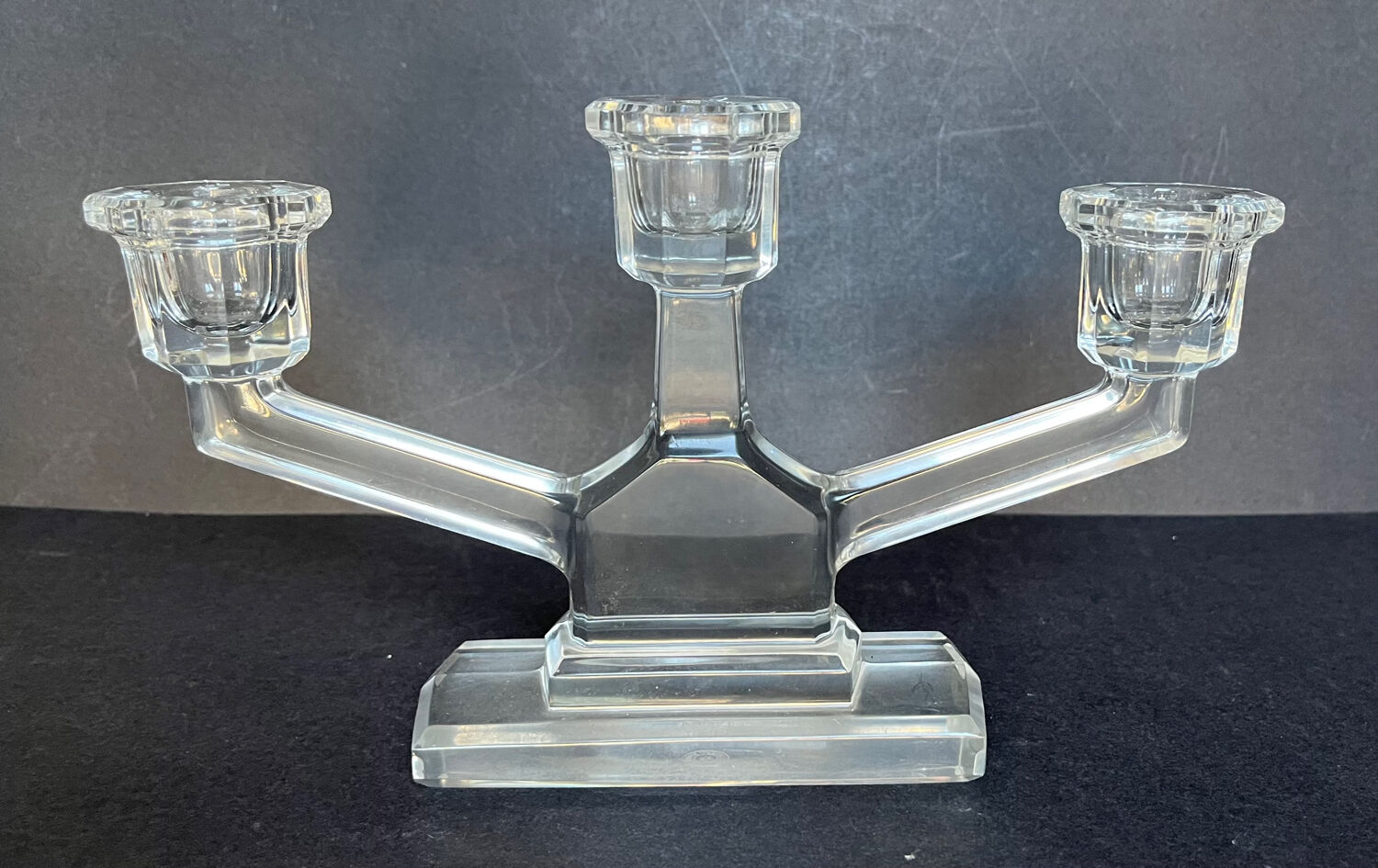 Pair of crystal candlesticks