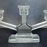 Paire de chandeliers en cristal