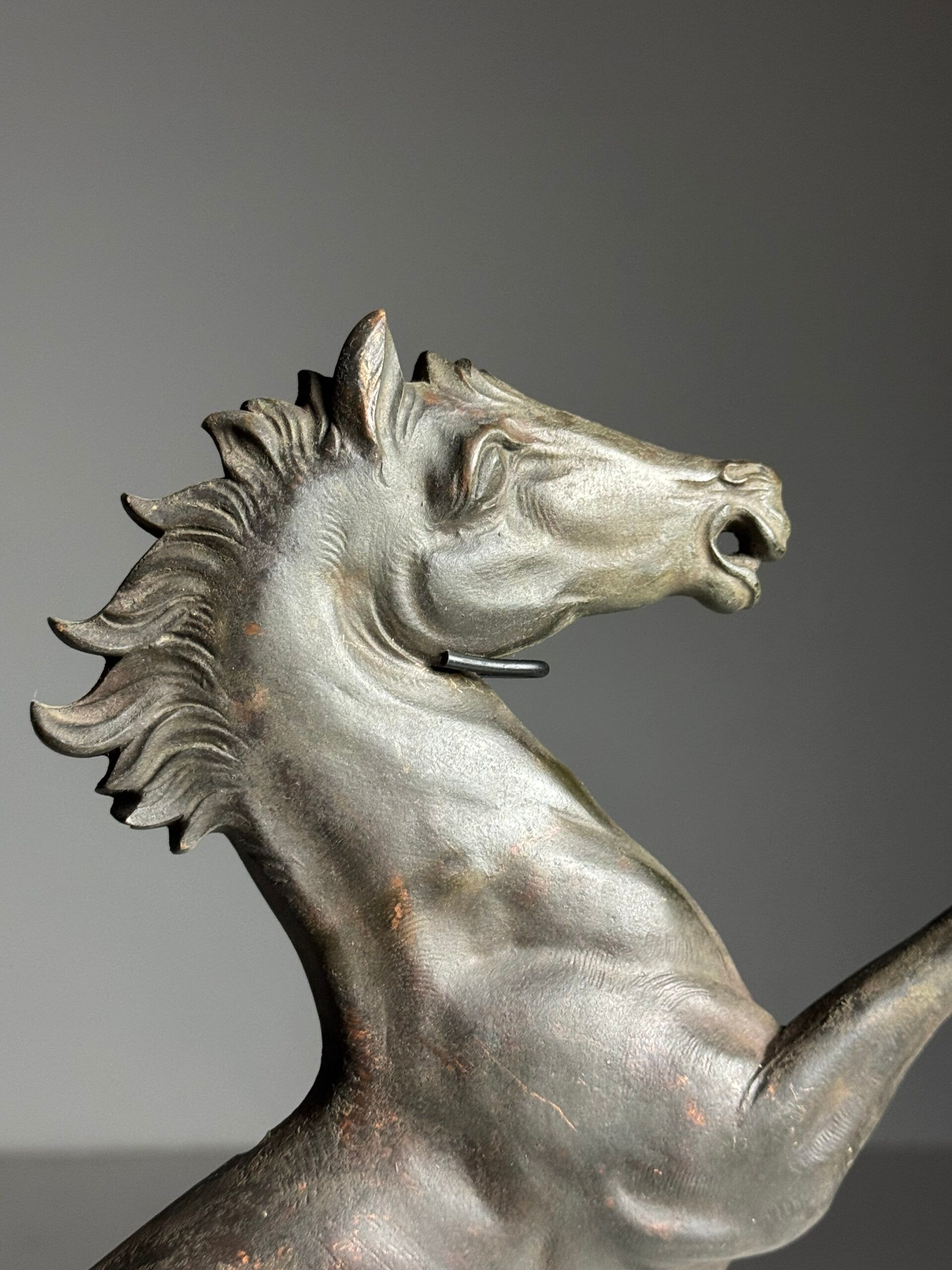 Hippocampes en bronze sur socle 1960