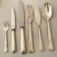 Silver metal art deco cutlery set J.Perrin