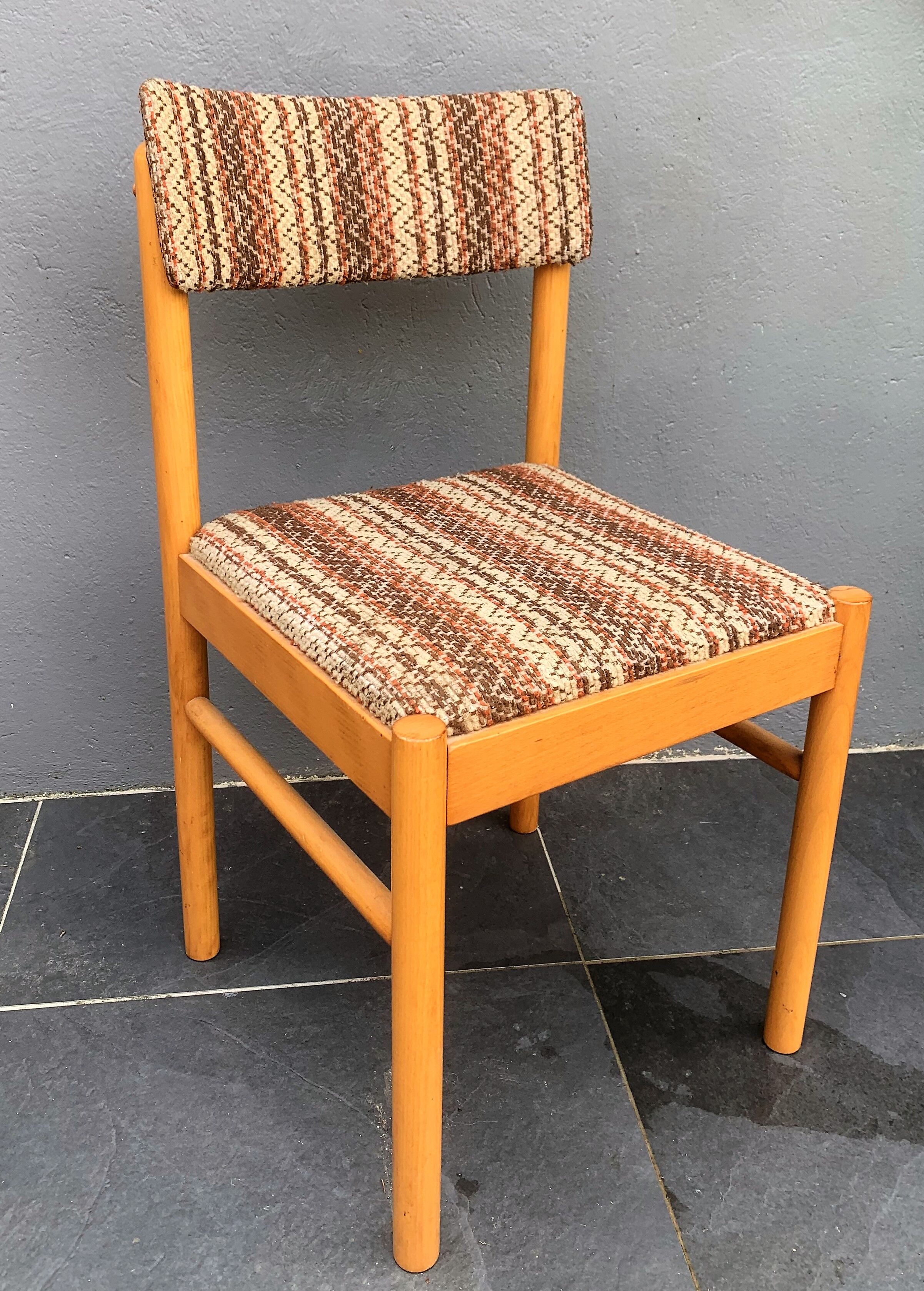 Suite of 4 vintage Baumann chairs 1960