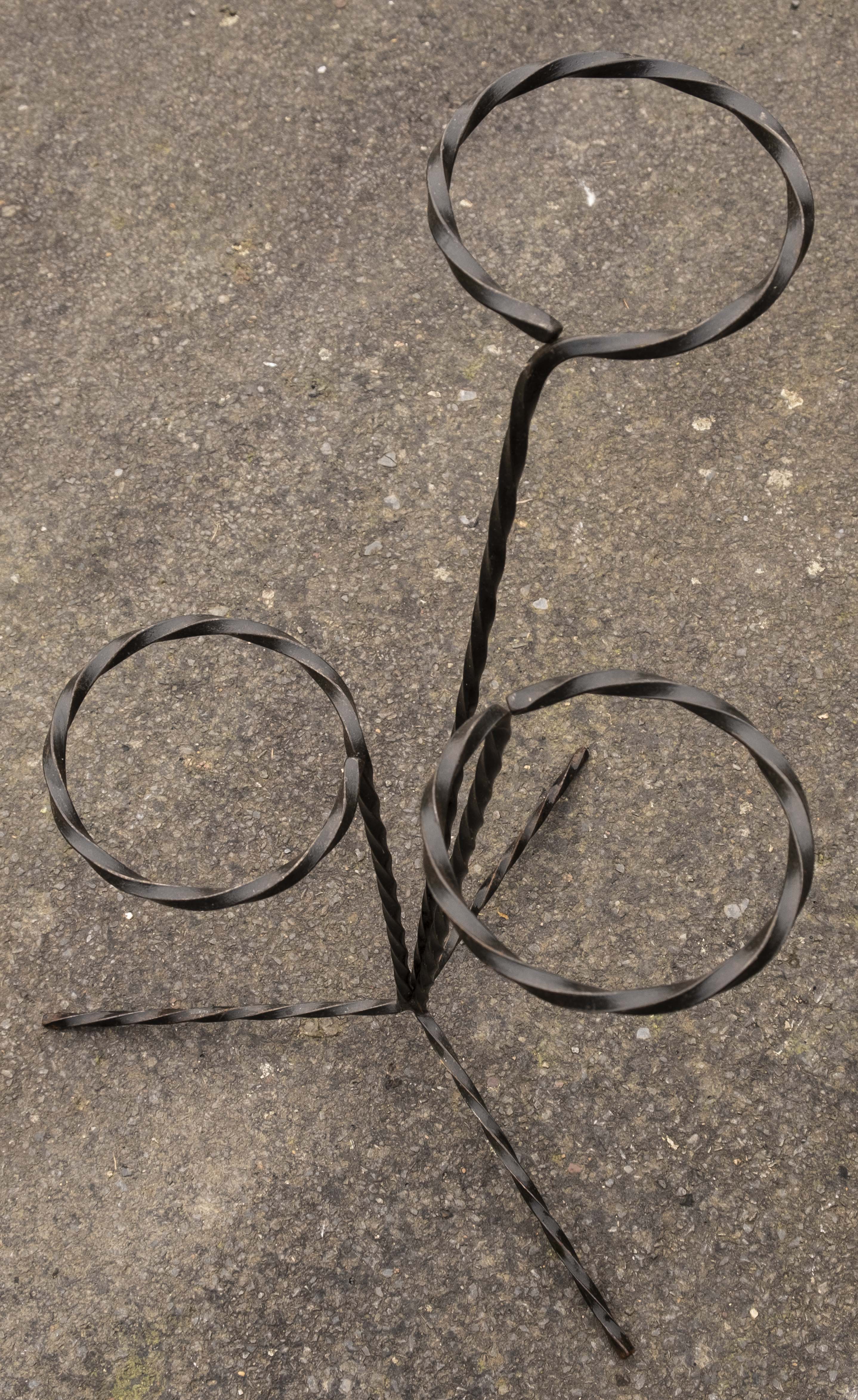 door wrought iron pots