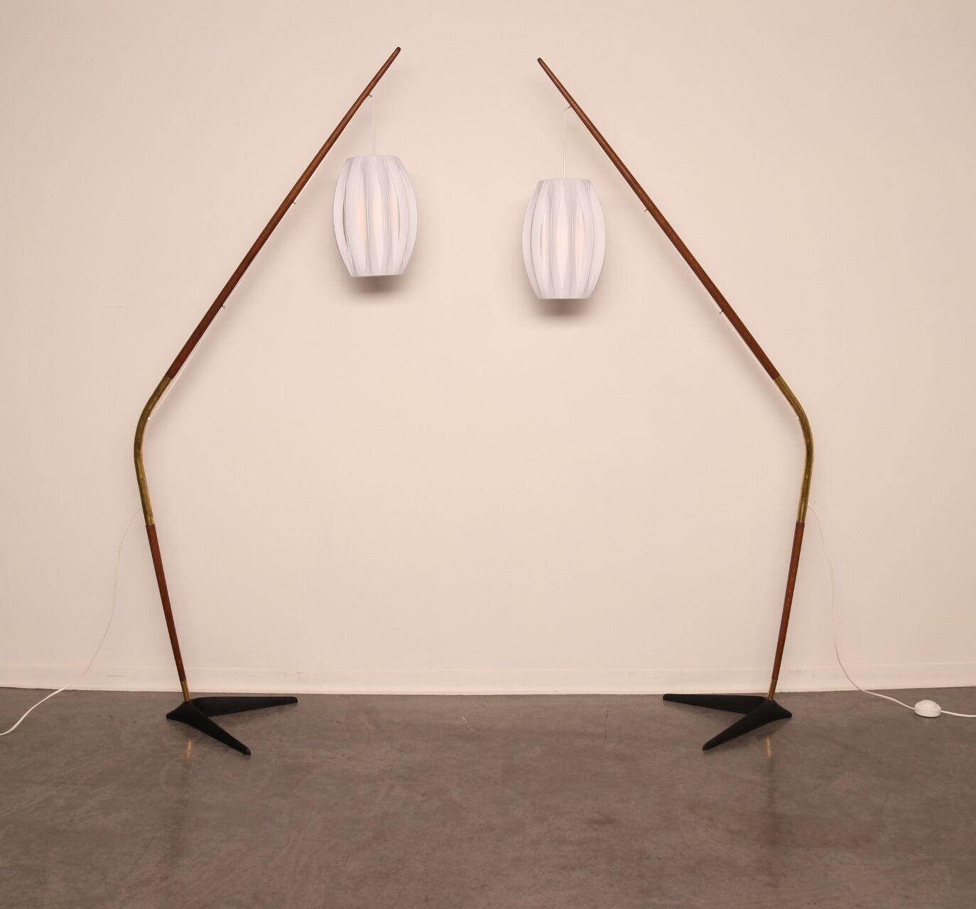 Floor lamp 'Fishing Pole' by Svend Aage Holm Sorensen - Denmark - 1950's