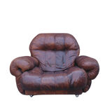 Vintage brown leather lounge chair
