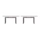 Contemporary Pair of Demilune Consoles Made Of White Quartz & Steel