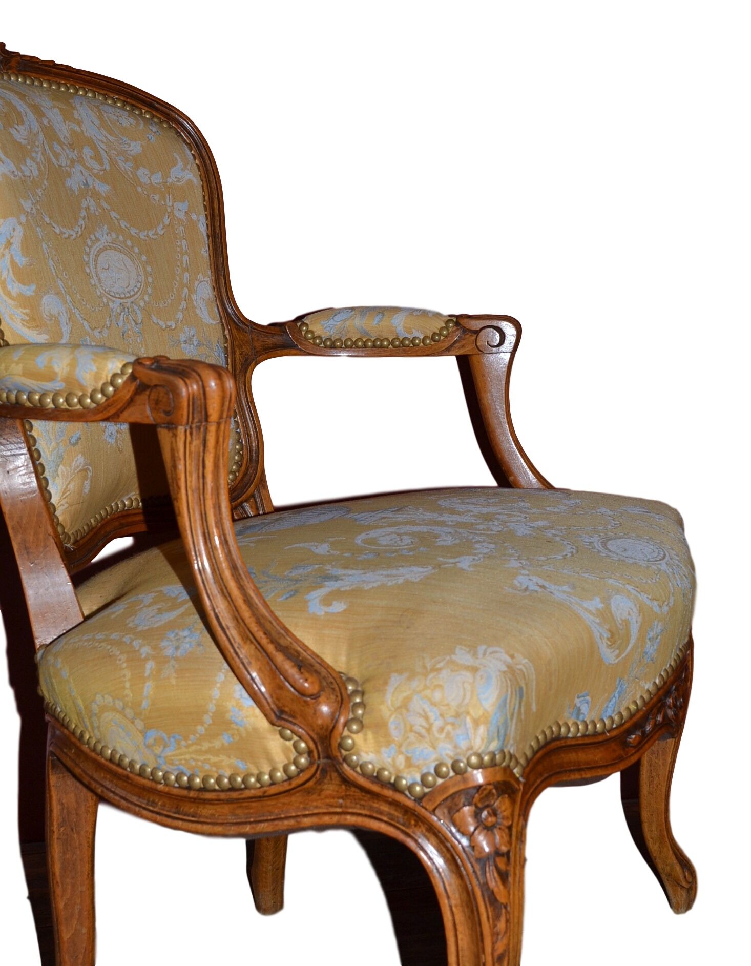 Louis XV style armchairs, around 1890