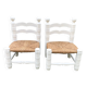 Duo de chaises vintage paillées par Charles Dudouyt.