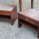 Pair of modernist art deco rosewood bedside tables from the 30s