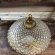 Old Wall Lamp Molded Glass + Support Gilded Metal Vintage