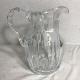 Pichet aiguière cristal moulé taillé verseuse vintage