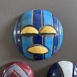 Collection of 3 African ceramic masks