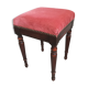 Rests pink velvet feet