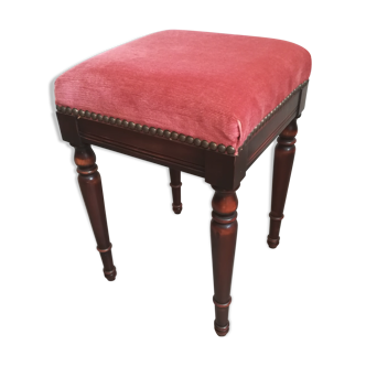 Repose pieds velours rose